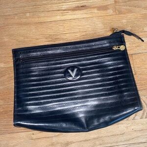 Authentic Valentino Black Clutch
